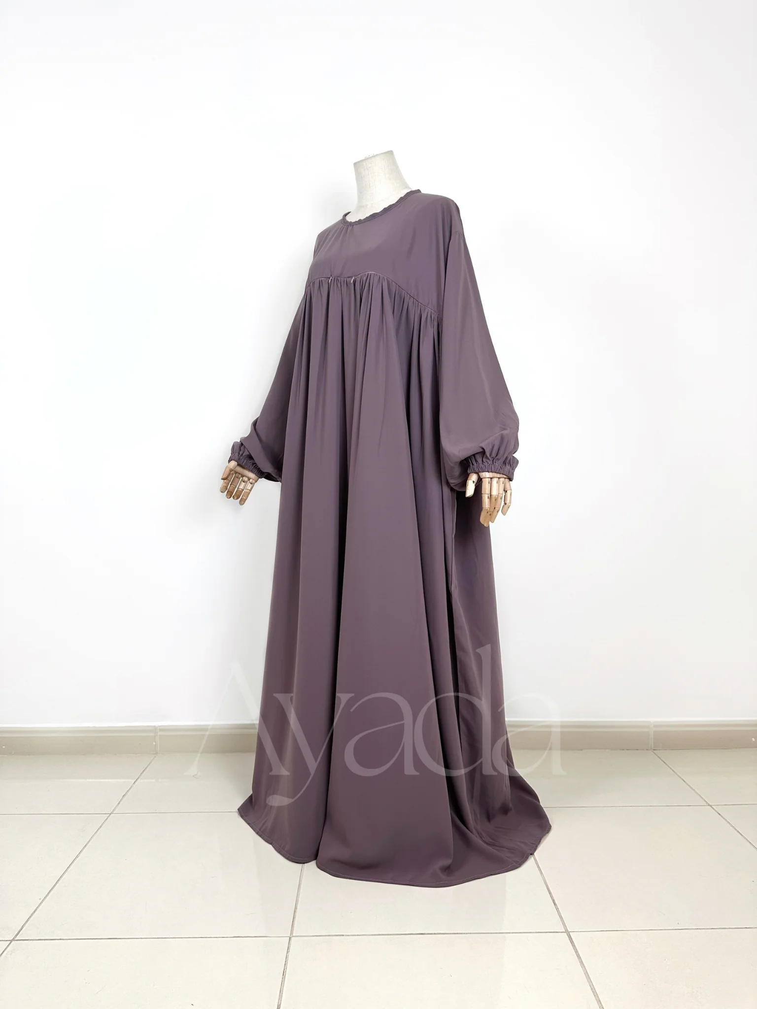Abaya Manche Ballon Whoolpeach Royal - Image 10