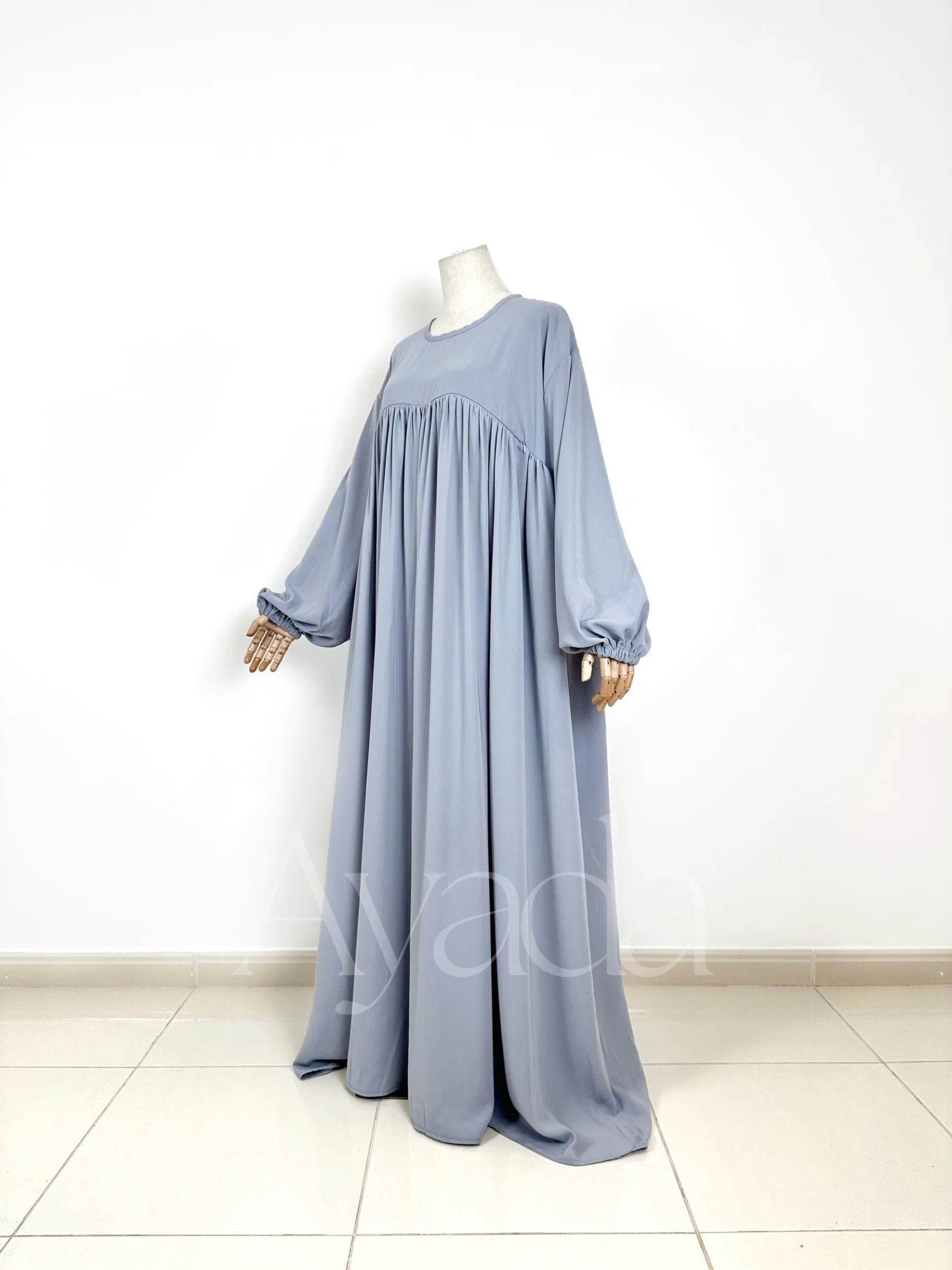 Abaya Manche Ballon Whoolpeach Royal - Image 12