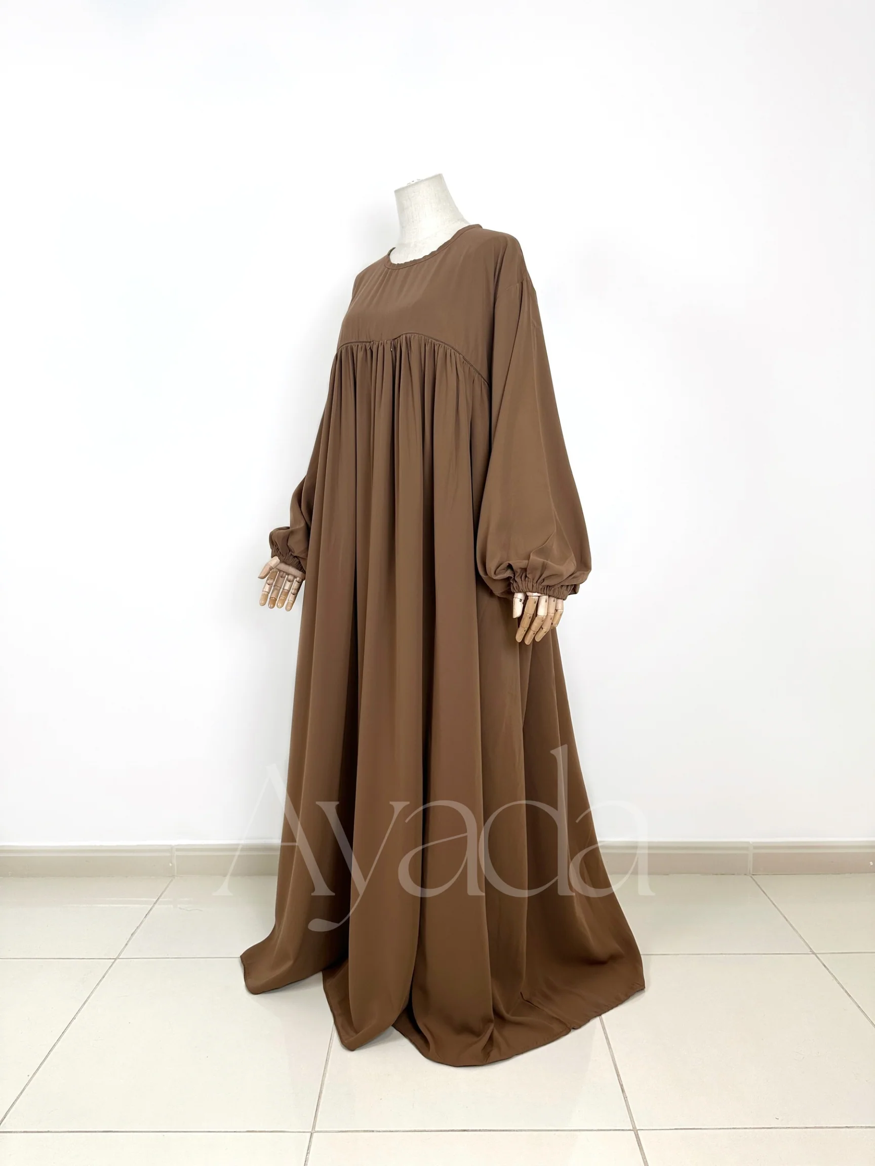 Abaya Manche Ballon Whoolpeach Royal - Image 13