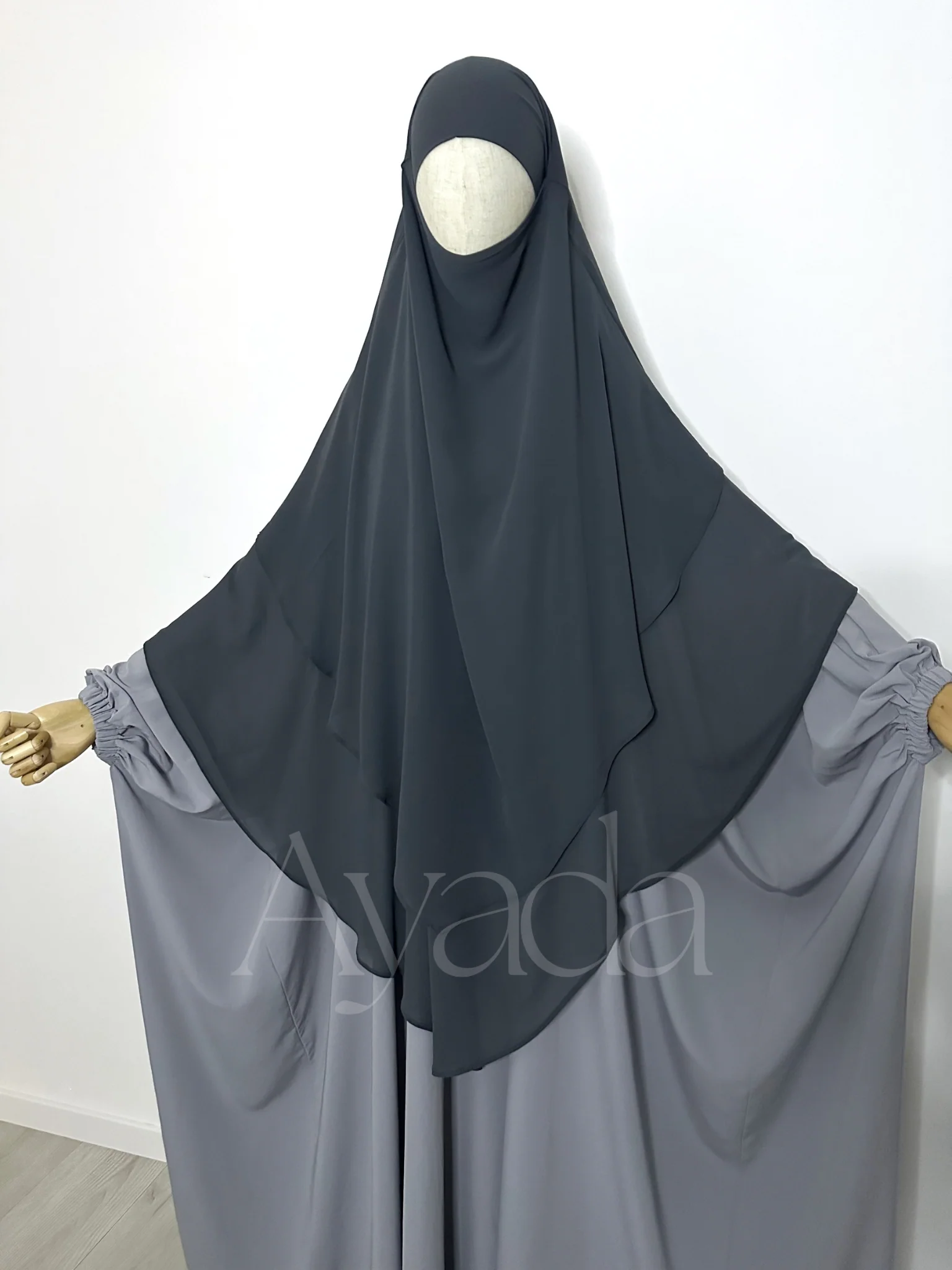 Khimar 2 voiles pointu Mousseline - Image 10
