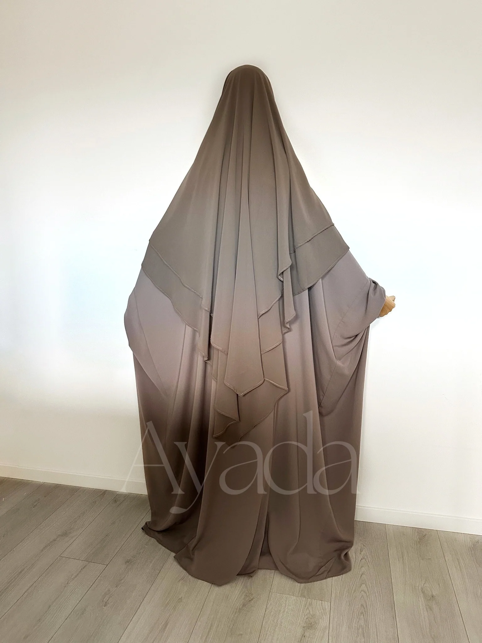 Khimar 2 voiles pointu Mousseline - Image 11