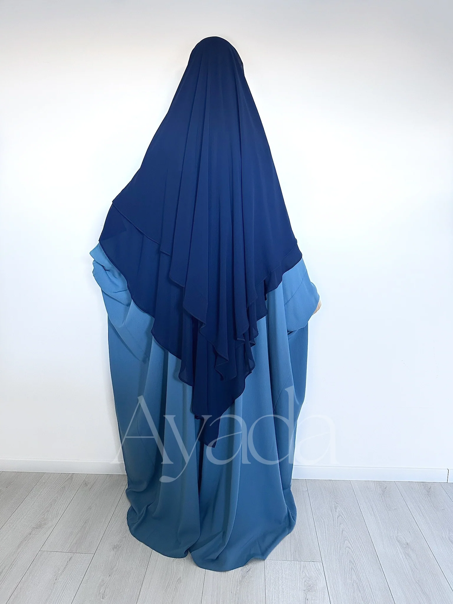 Khimar 2 voiles pointu Mousseline - Image 12