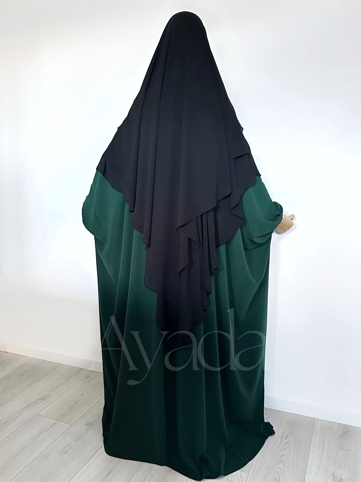 Khimar 2 voiles pointu Mousseline - Image 15