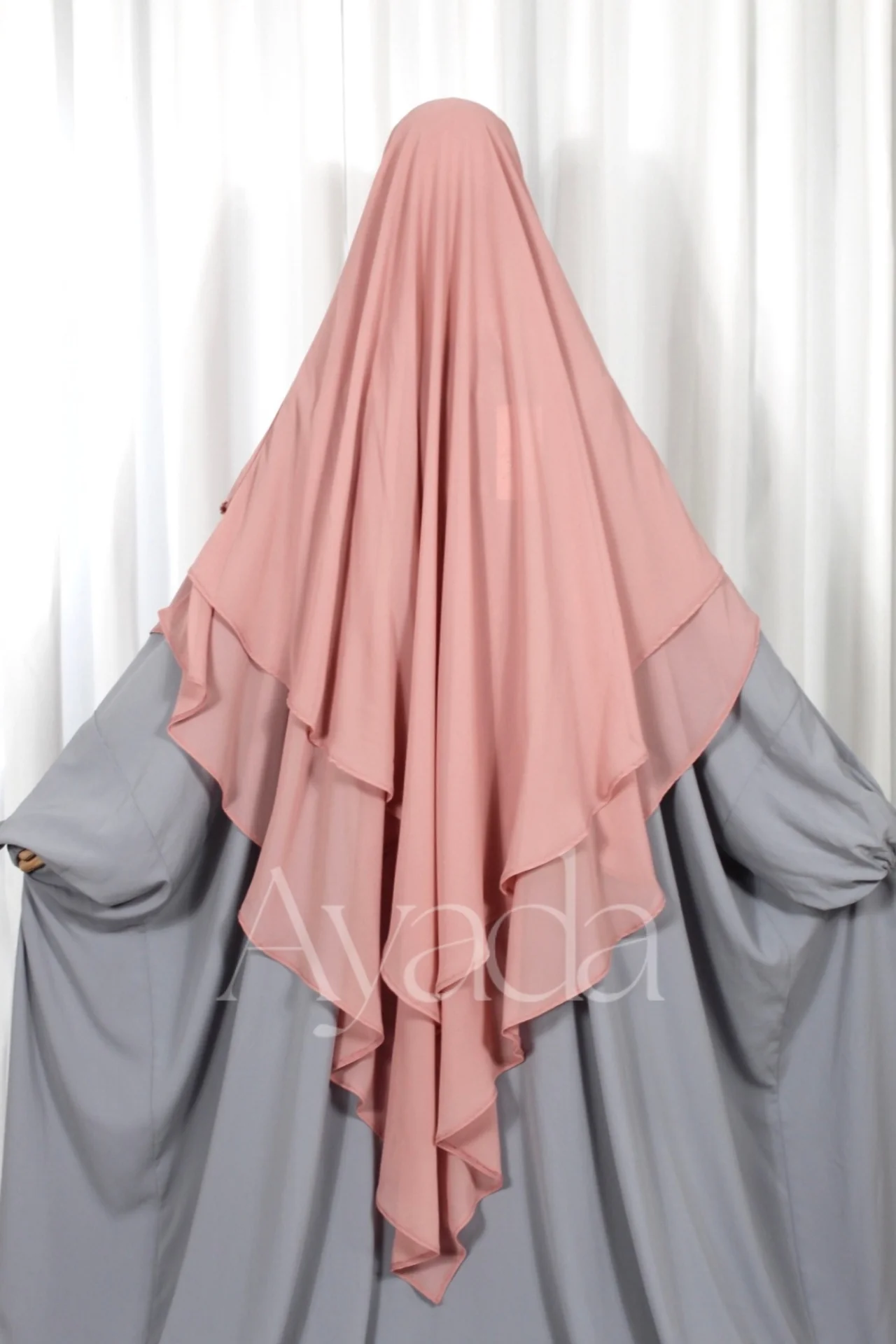 Khimar 2 voiles pointu Mousseline - Image 22