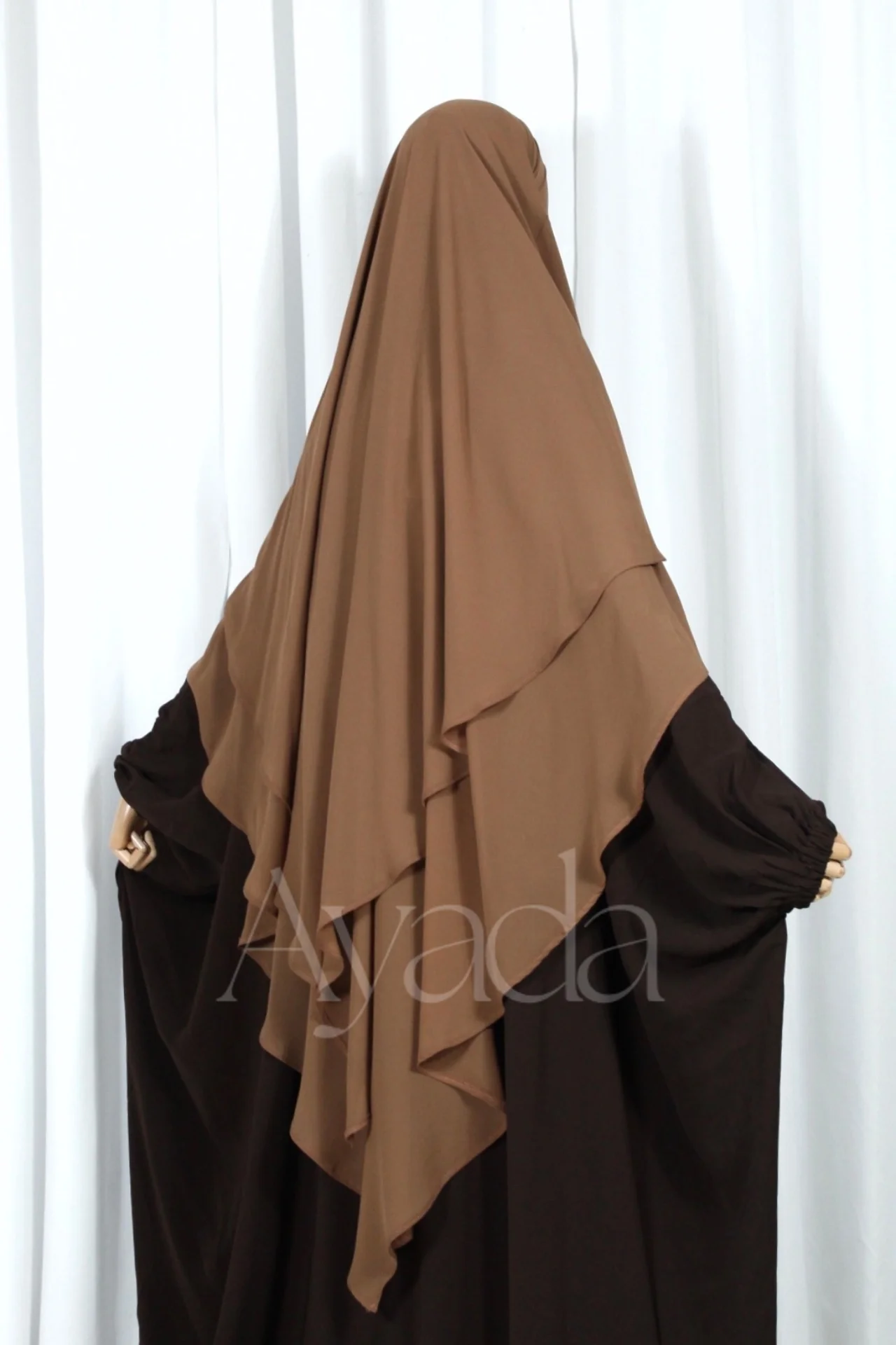 Khimar 2 voiles pointu Mousseline - Image 29