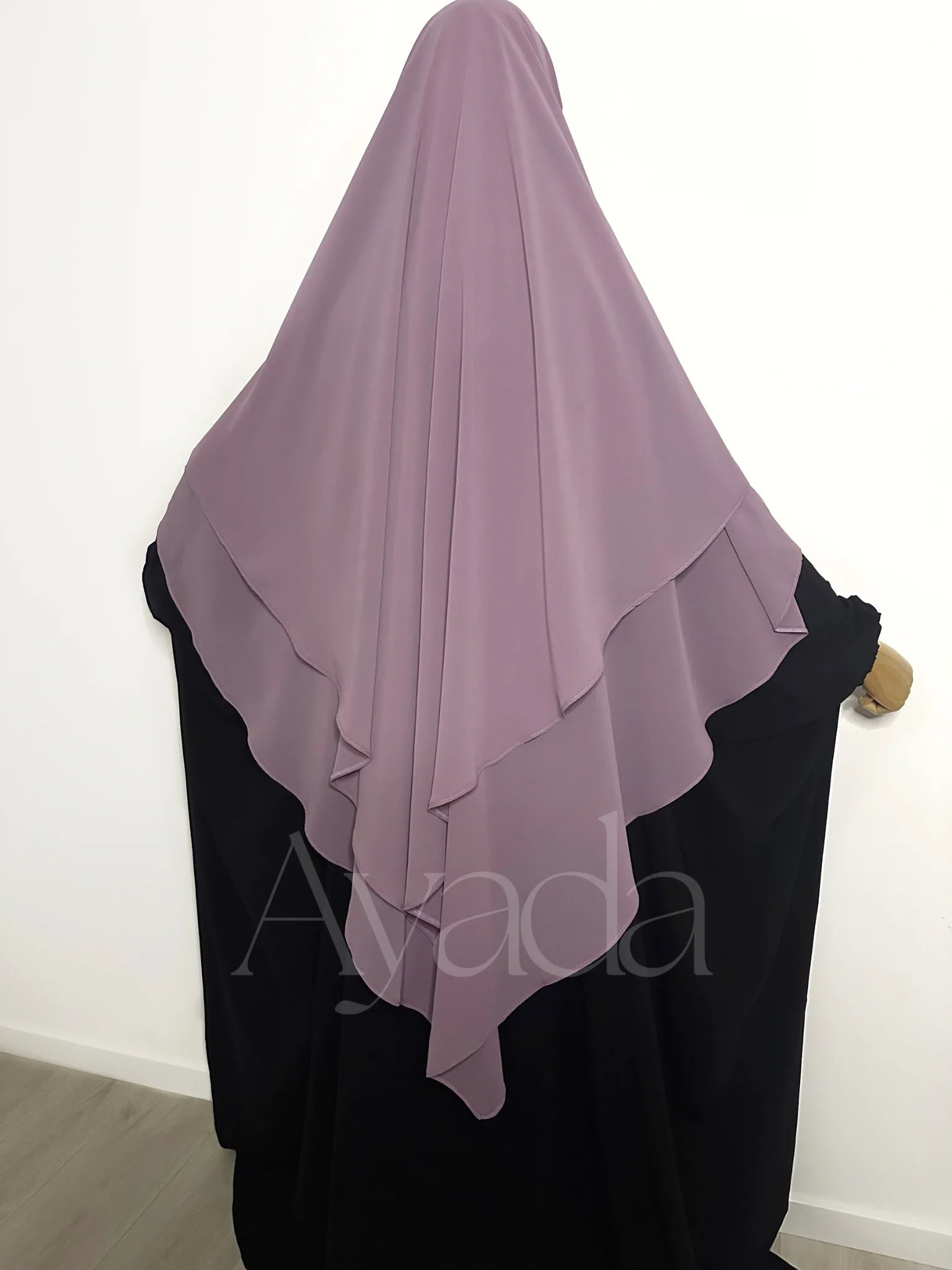 Khimar 2 voiles pointu Mousseline - Image 6