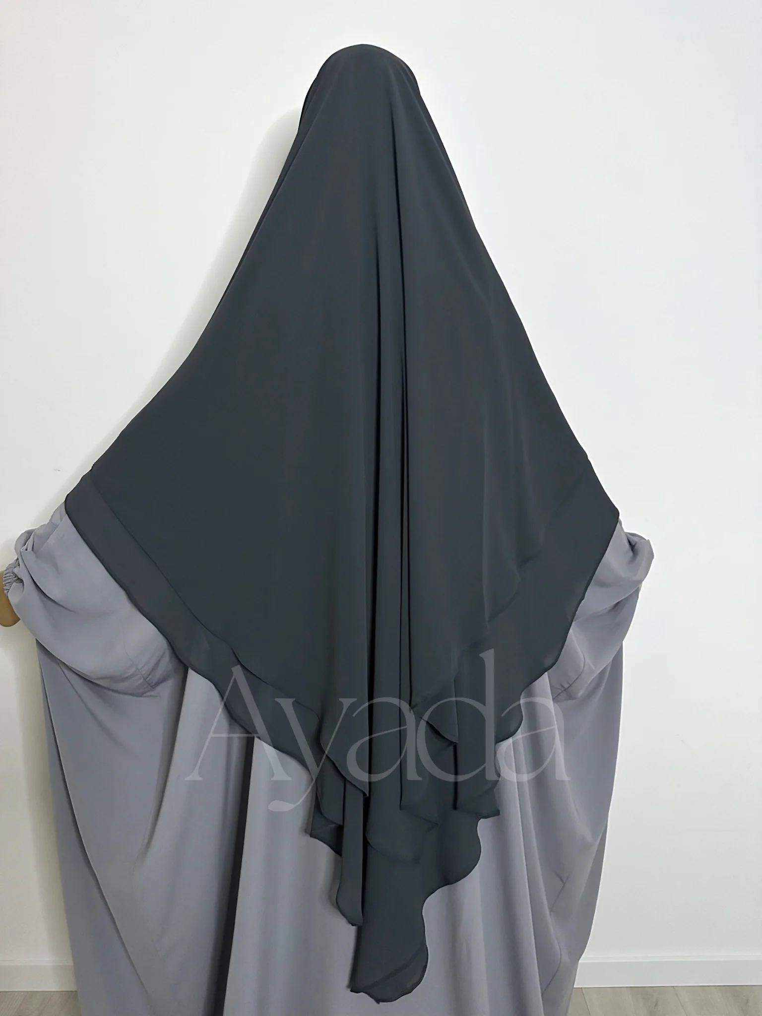 Khimar 2 voiles pointu Mousseline - Image 9