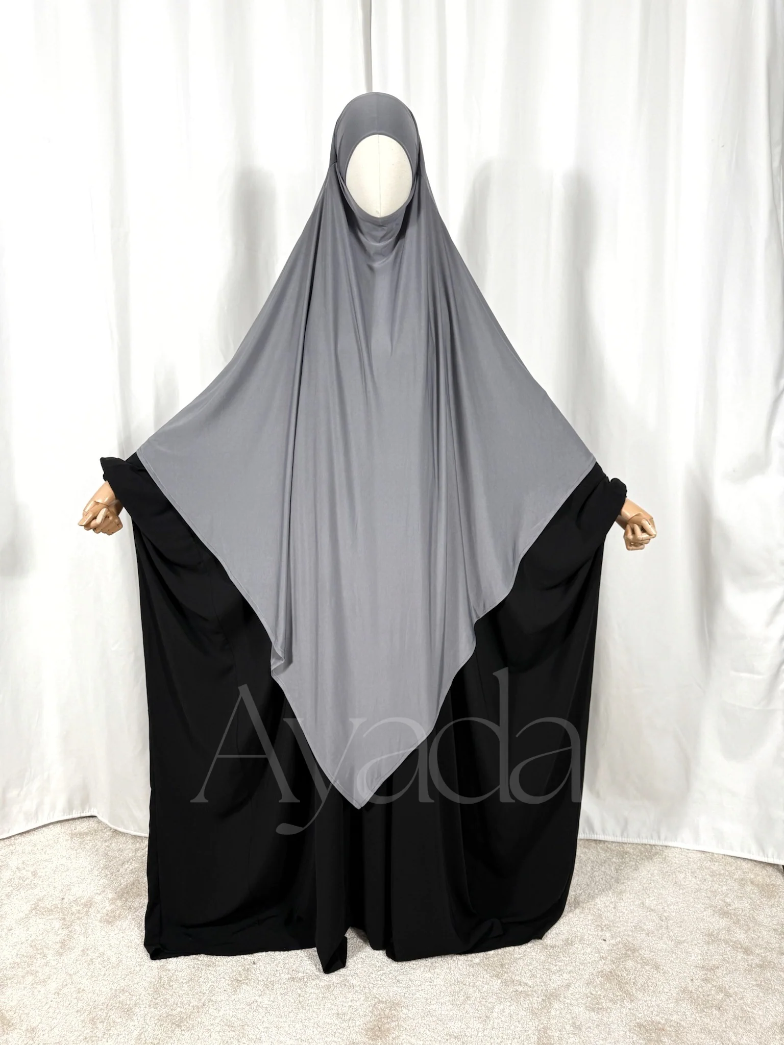 Khimar Maxi Jersey Premium Long Pointu - Image 19