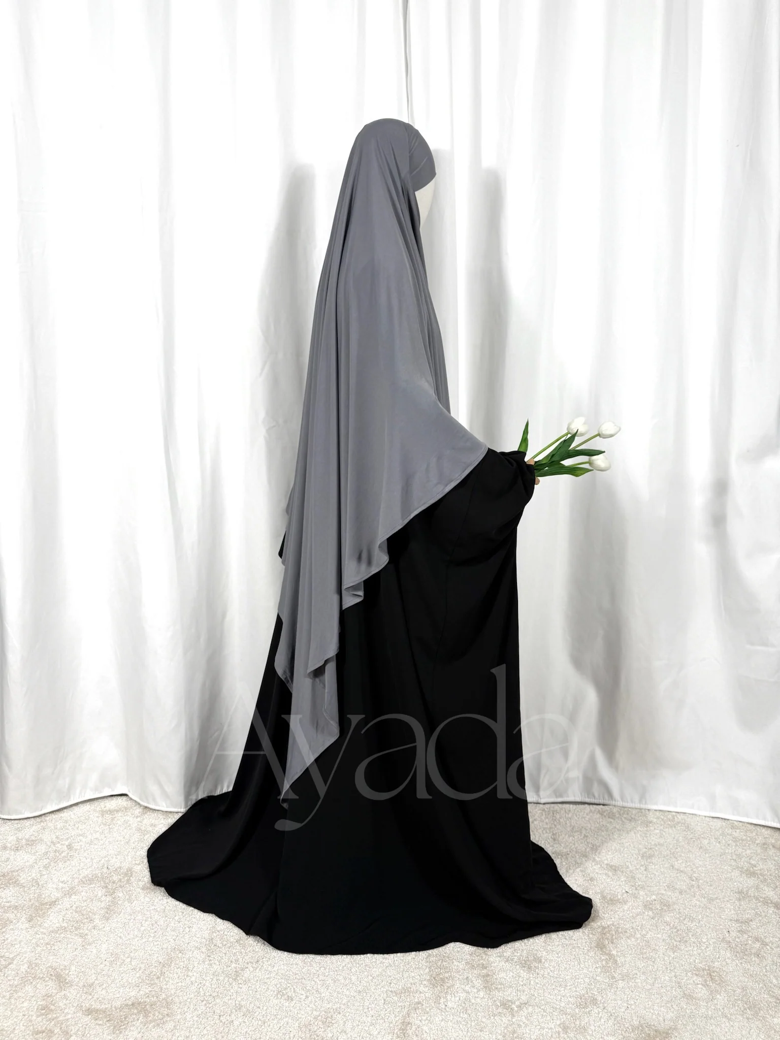 Khimar Maxi Jersey Premium Long Pointu - Image 21