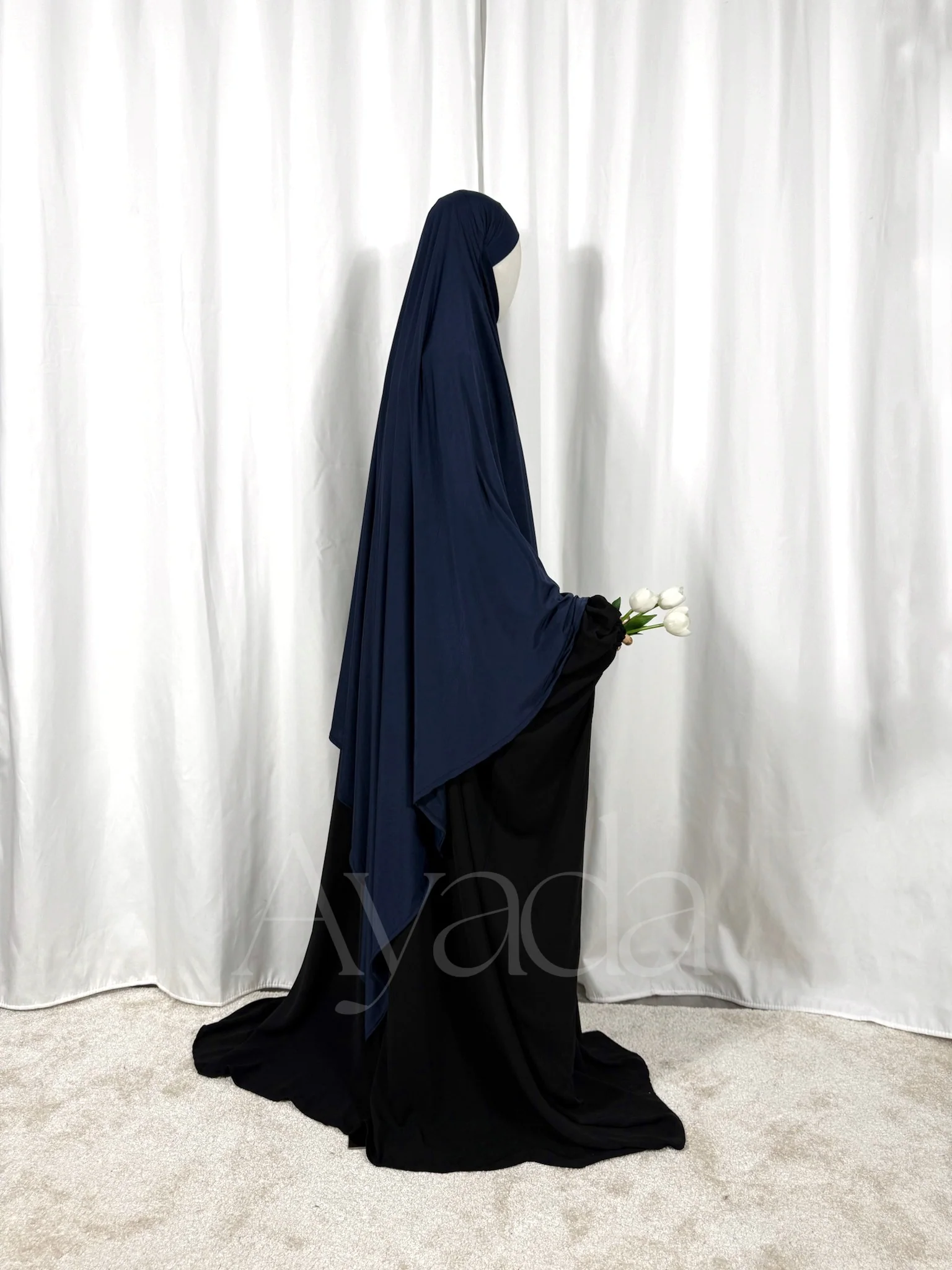 Khimar Maxi Jersey Premium Long Pointu - Image 22