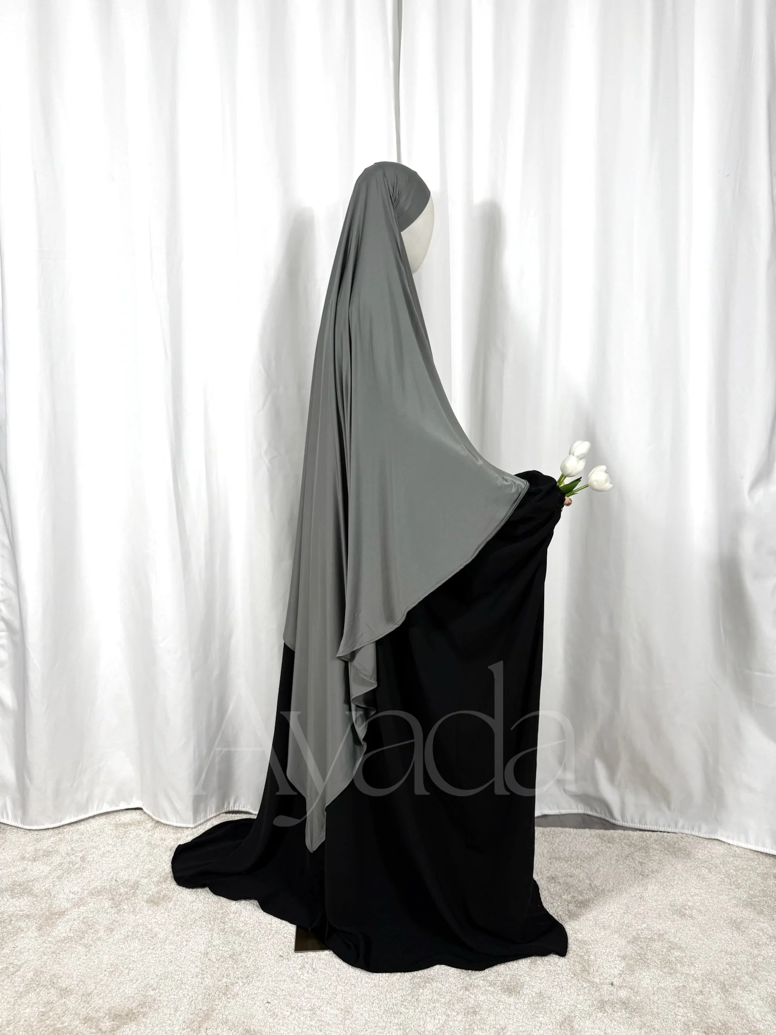 Khimar Maxi Jersey Premium Long Pointu - Image 24