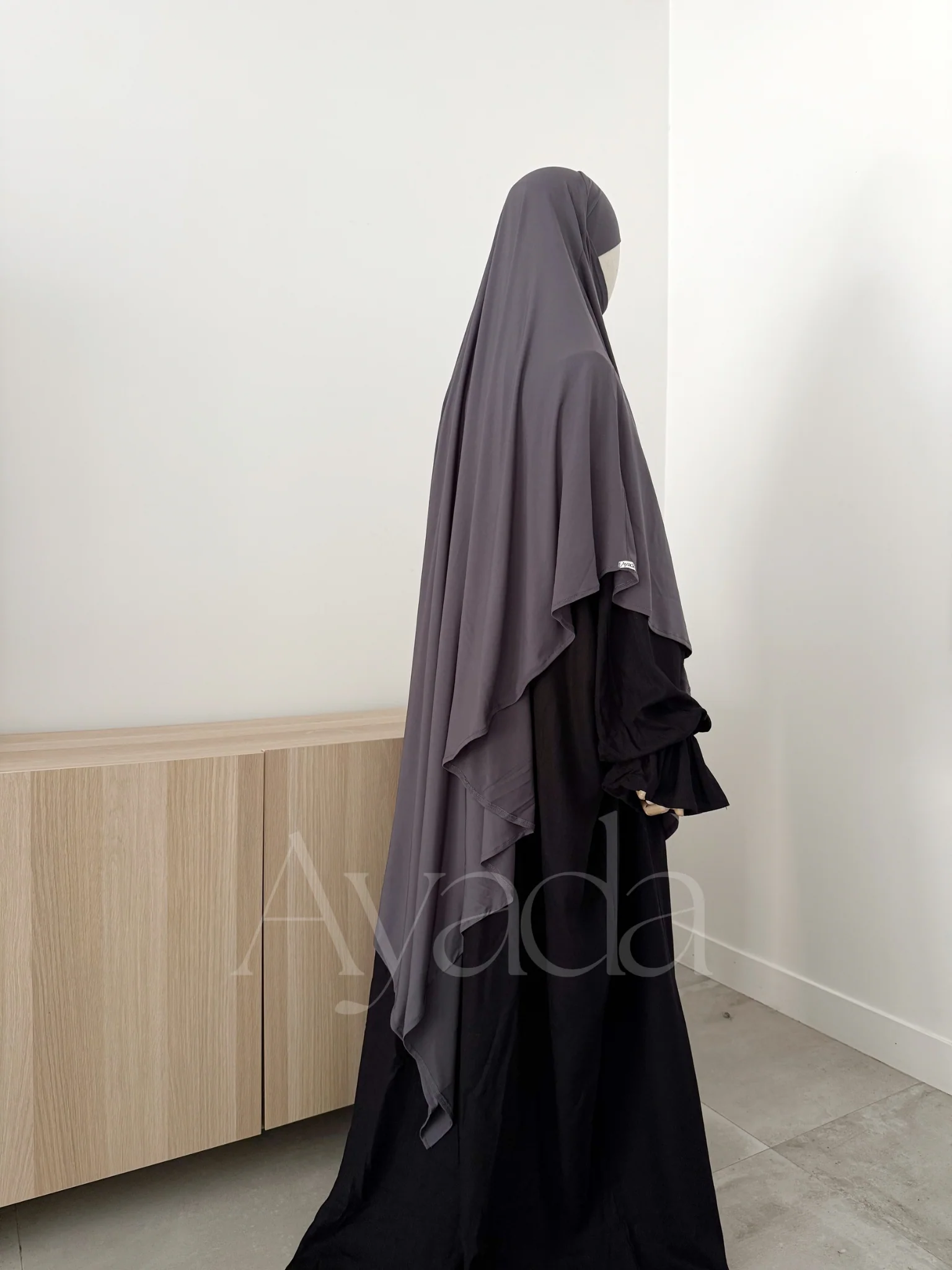 Khimar Maxi Jersey Premium Long Pointu - Image 3