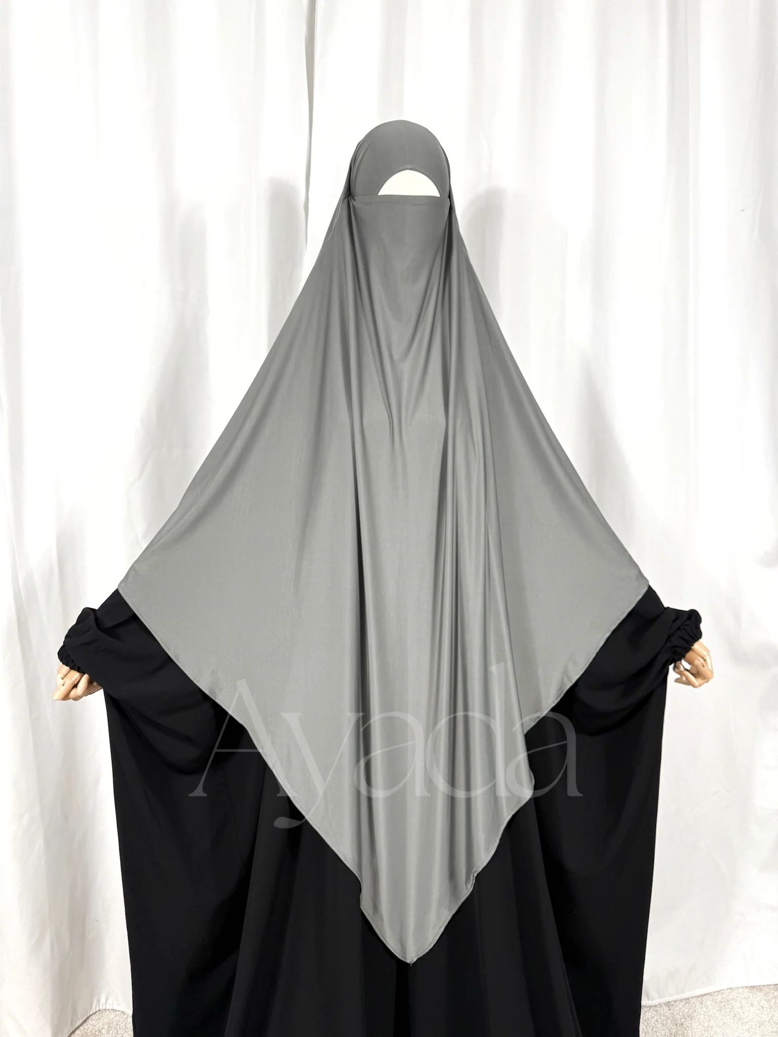 Khimar Maxi Jersey Premium Long Pointu - Image 9