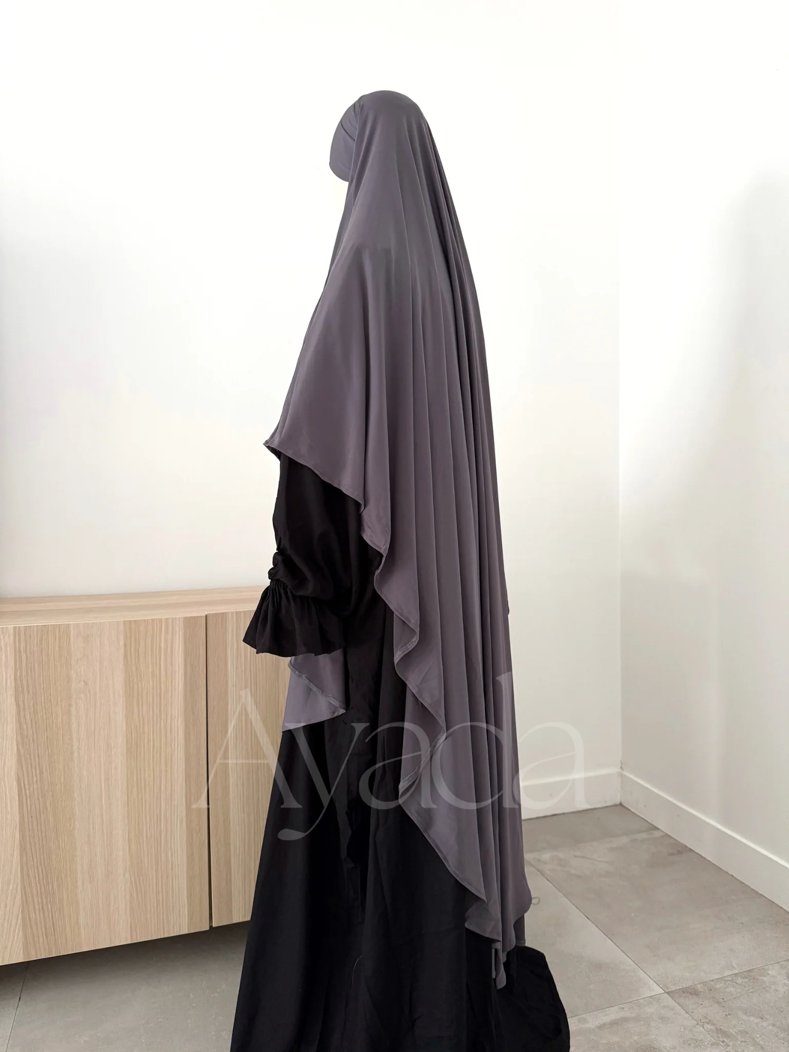 Khimar Maxi Jersey Premium Long Arrondi - Image 3